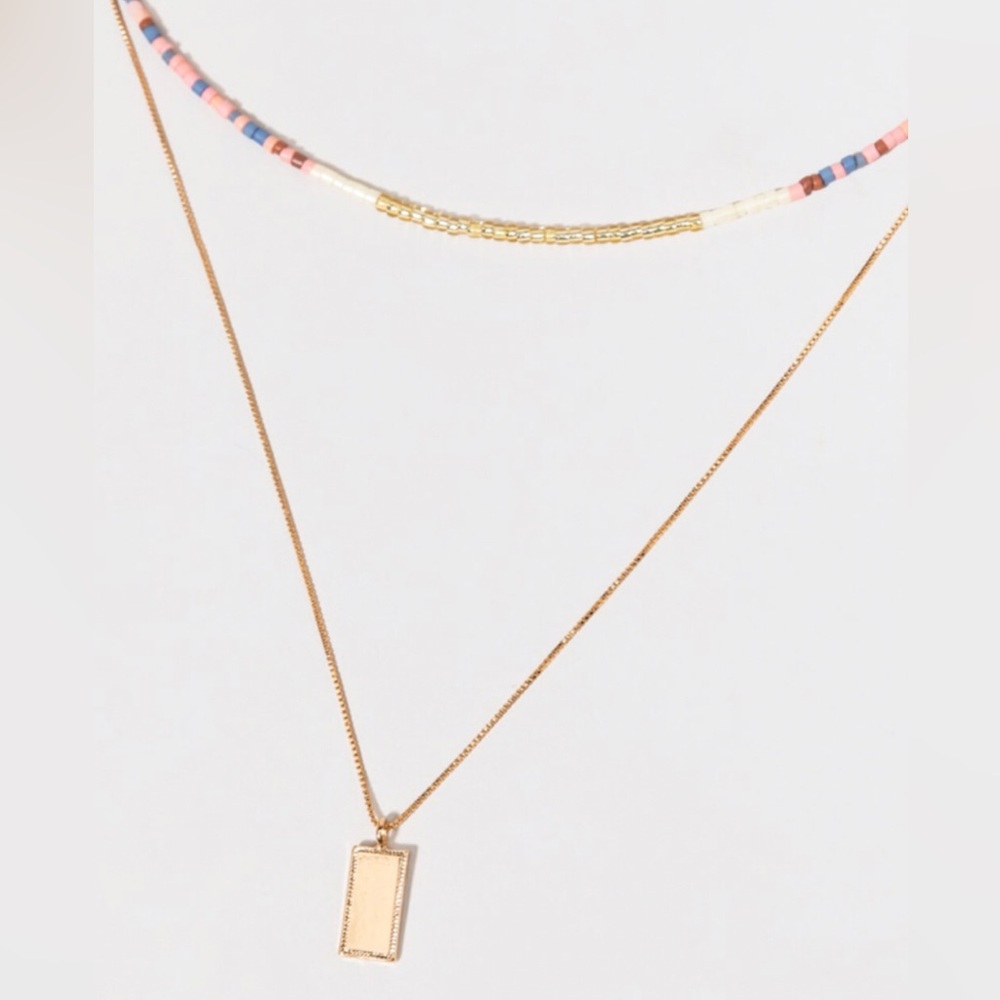 Ariah Disco Dog Tag Pendant Necklace